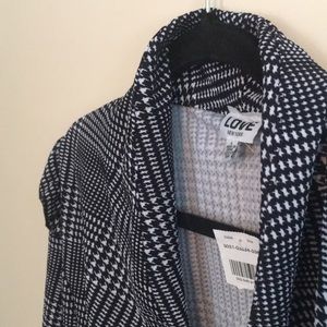 Black & White Print Jacket Cover-Up